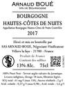 Maison Arnaud Boué - Bourgogne Hautes-côtes de Nuits - Rouge - 2018