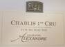DOMAINE ALEXANDRE - CHABLIS PREMIER CRU FOURCHAUME - Blanc - 2021