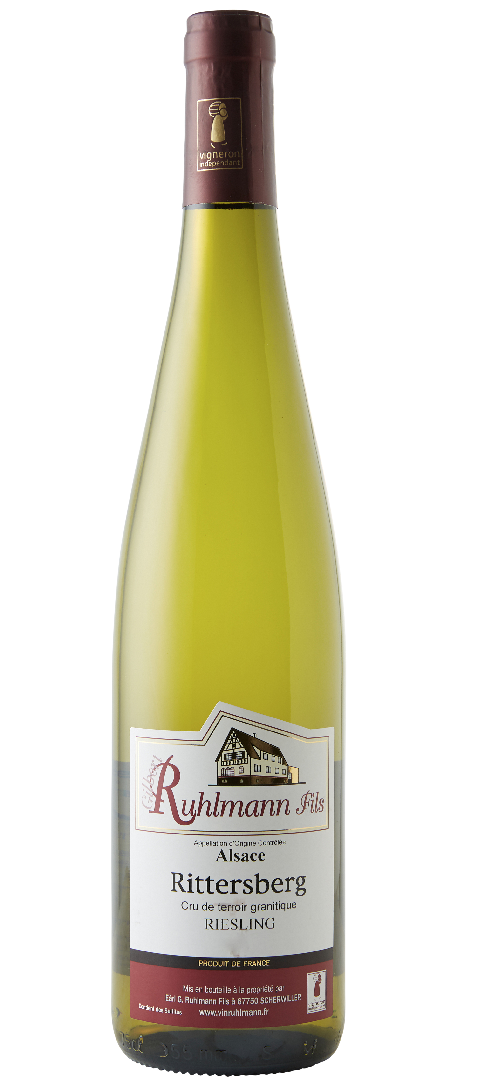 Gilbert RUHLMANN Fils, AOC ALSACE Lieu Dit RITTERSBERG Riesling